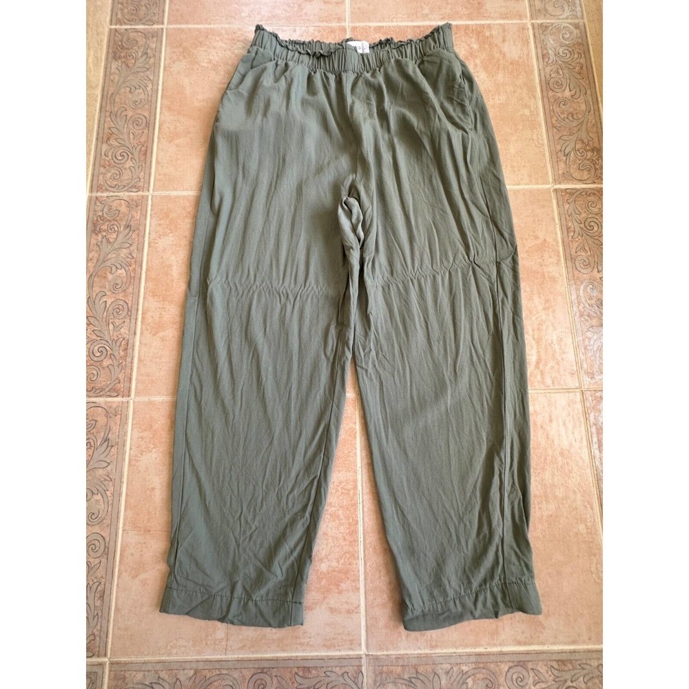MNG Green Viscose blend Pants Women Size M